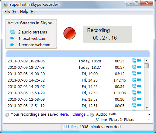 supertintin skype video call recorder serial